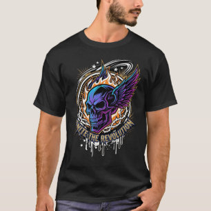 Camisa de Ressurreição Mecânica Cyberpunk Caveira