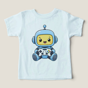 Camisa de Robô Gamer Fofo   Camiseta de Jogos para