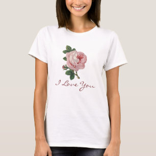 Camisa de Rosa de couve rosa-pêssego