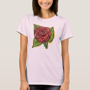 Camisa de rosa vermelha