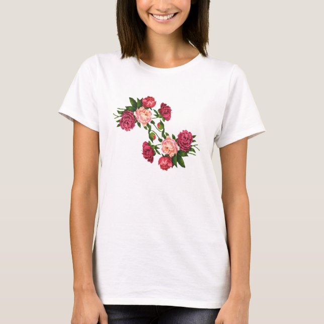 Camisa de Rosas Rosa (Frente)