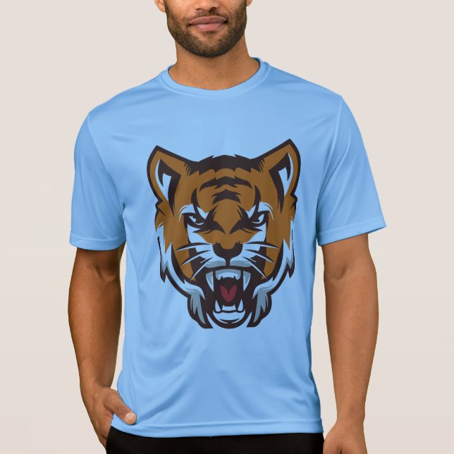 Camisa de rosto majicada de leão (Frente)