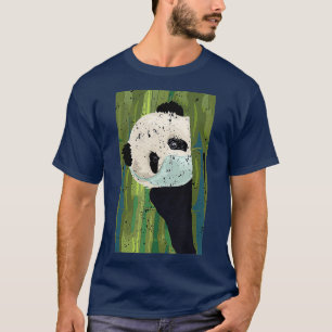 Camisa de rosto Panda Camisa engraçada Quarentena 