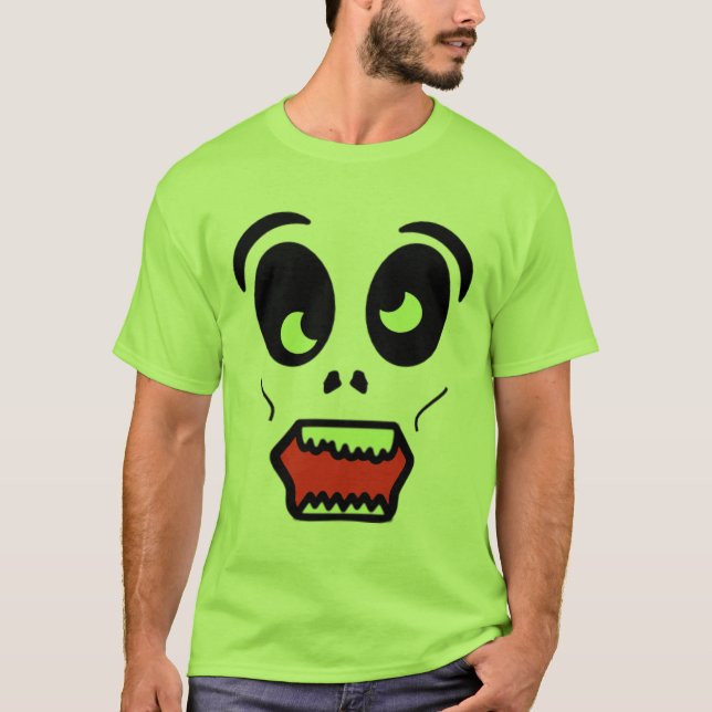 Camisa de rosto Zombie sinistra (Frente)
