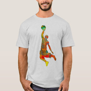 Camisa de salto abstrata do jogador de basquetebol