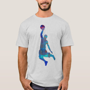 Camisa de salto abstrata do jogador de basquetebol