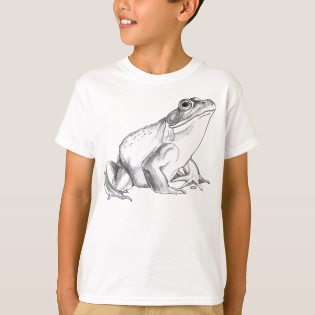Camisa de sapo Camisa de Arte com Bullfrod Camisa  (Frente)