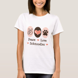 Camisa de Schnoodles T do amor da paz