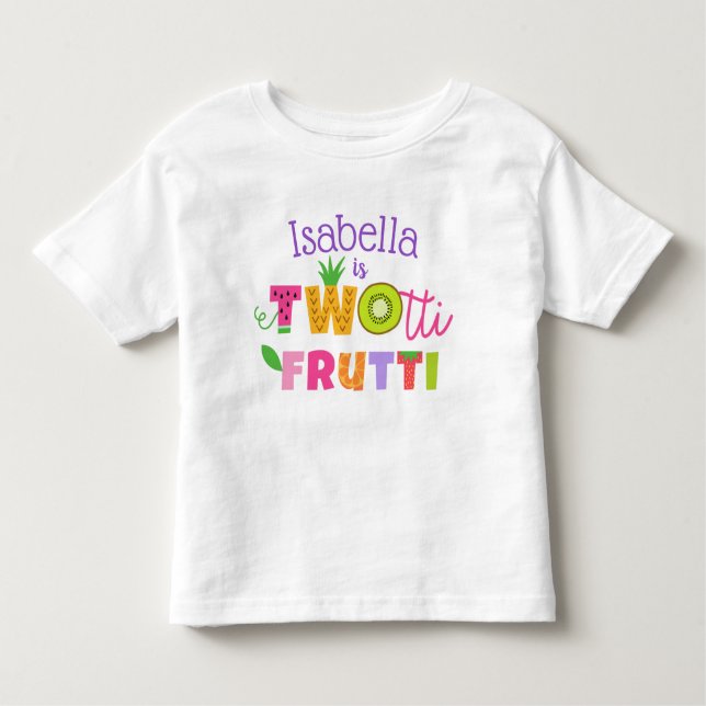 Camisa de segundo aniversário com duas frutas (Frente)