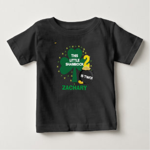 Camisa de segundo aniversário Shamrock irlandês pa