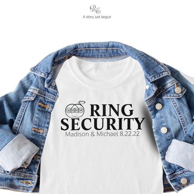 Camisa de Segurança do Portador do Anel (How adorable does this Ring Bearer Security tee look paired with a denim jacket?)