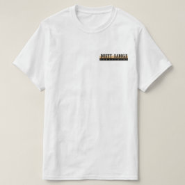 Camisa de sela empoeirada de homem com logotipo