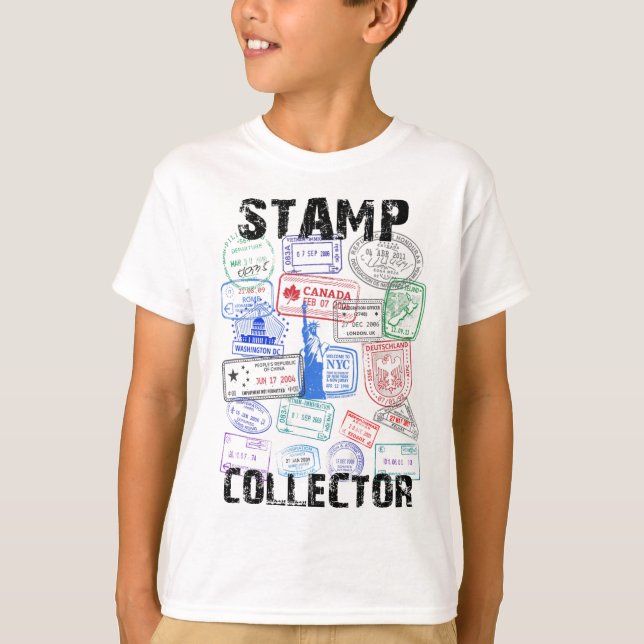 Camisa de Selos de Passaporte Viagem Férias  (Frente)