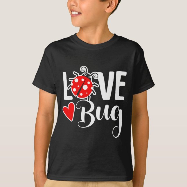 Camisa de Senhora Besouro do Amor Bug Cute Dia dos (Frente)