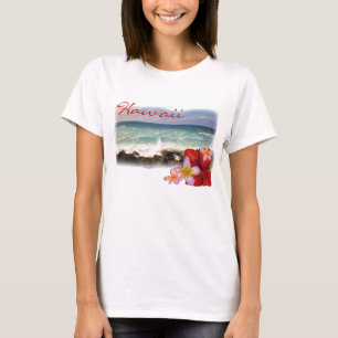 Camisa de senhoras da praia do Havaí