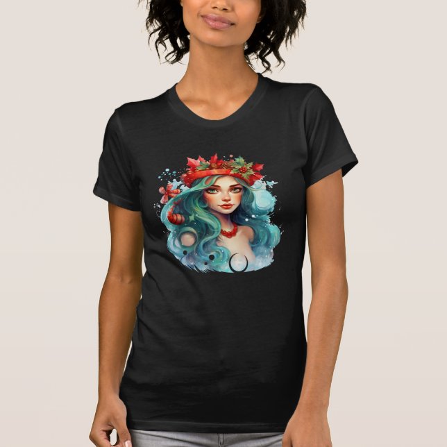 Camisa de Sereia de Natal: Faça Ondas Este Feriado (Frente)