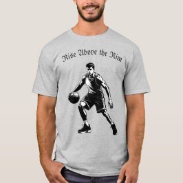 Camisa de Silhueta de Basquete - Levante-se acima