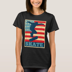 Camisa de skate da bandeira americana Camisa de sk