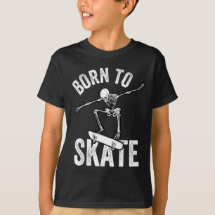 Camisa de Skate Meninos Skate Kids Homens Esquelet