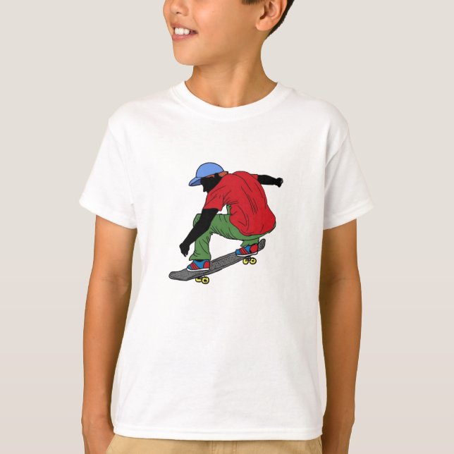Camisa de skate para rapazes (Frente)