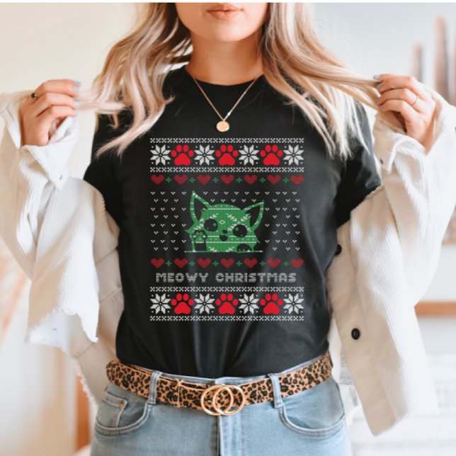 Camisa De Sobremesa De Gato De Natal (Criador carregado)