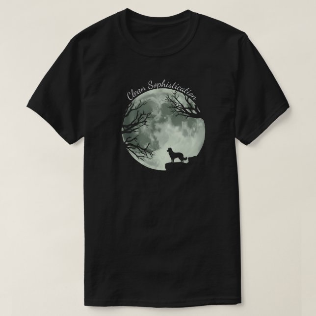 Camisa de Sofisticação Border Collie (Frente do Design)