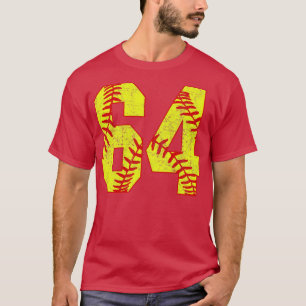 Camisa de Softball Fastpitch Número 64 64 Uniforme