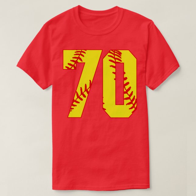Camisa de Softball Fastpitch Número 70 70 Uniforme (Frente do Design)