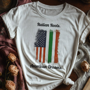 Camisa de Sonhos Americanos de Raízes Italianas   