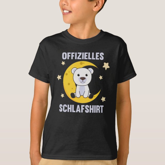 Camisa de sono Polar Urso Lua Estrelas Doce (Frente)