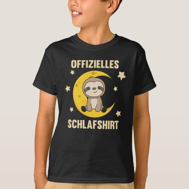 Camisa de sono Sloth Moon Stars Sweet (Frente)