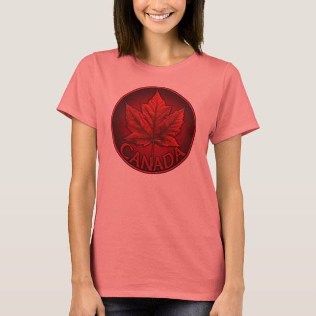 Camisa de Souvenir, bolinho de folhas, do Canadá,  (Frente)