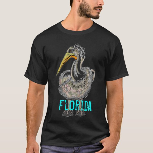 Camisa de souvenir pelicana da Flórida (Frente)