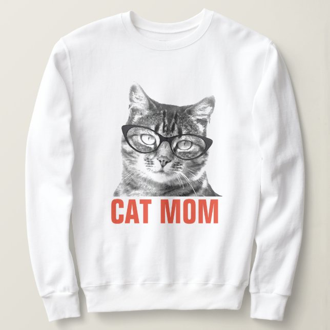 Camisa de suor da MOM CAT, de graça, para mulheres (Frente do Design)