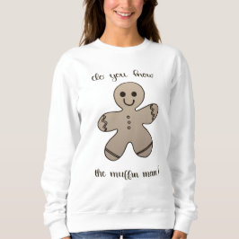 Camisa de suor de homem de muffin feminina