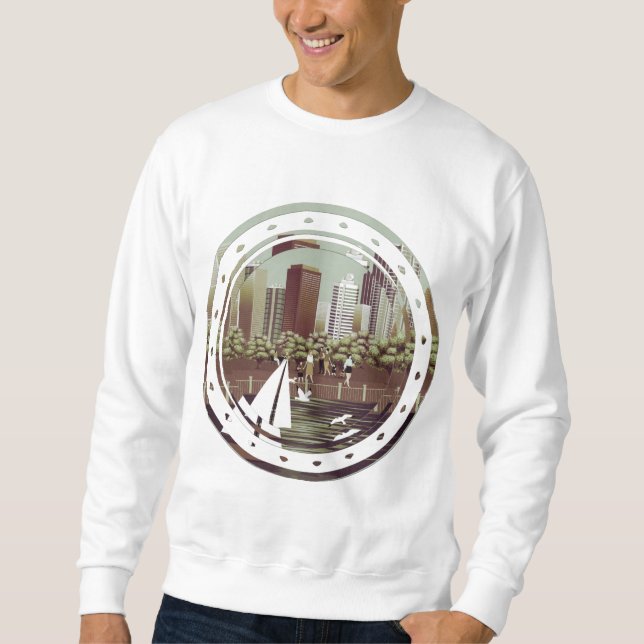 Camisa de suor de paisagem urbana (Frente)
