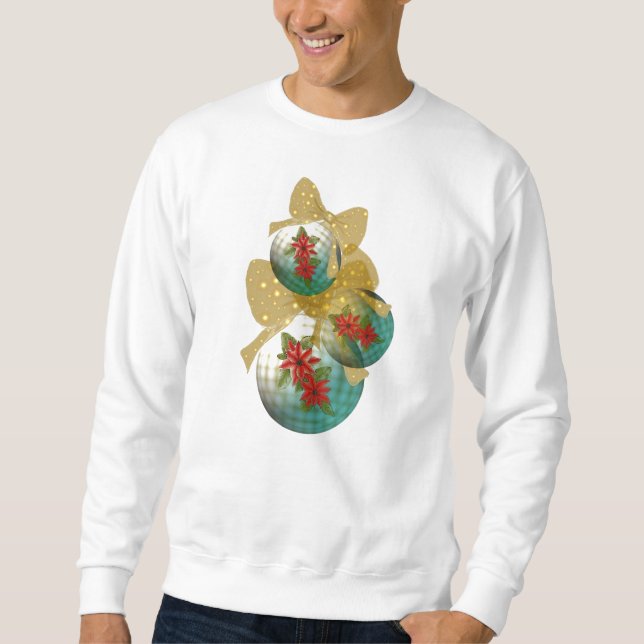 Camisa de suor dos enfeites de natal da poinsétia (Frente)