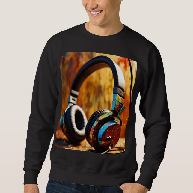 Camisa de suor fones de ouvido Dj (Frente)