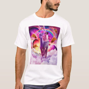 Camisa de T Alpaca Unicorn de Gato Cósmico