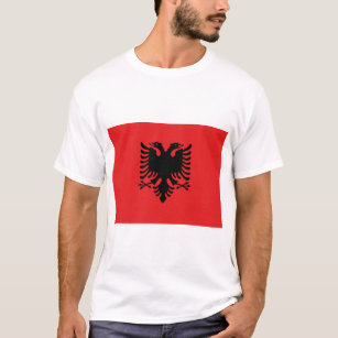 Camisa de T com a bandeira de Albânia