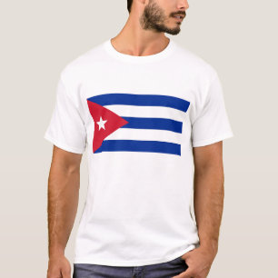 Camisa de T com a bandeira de Cuba