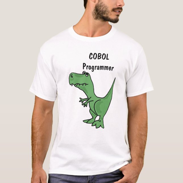 Camisa de T-Rex do programador de COBOL dos (Frente)