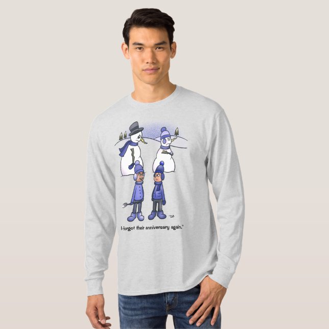 Camisa de T-Shirt de Longa Mangueira, Esquecida (Frente Completa)
