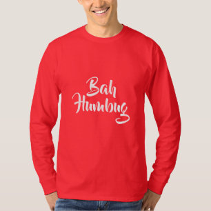 Camisa de T-Shirt Holiday Masculina Bah Humbug