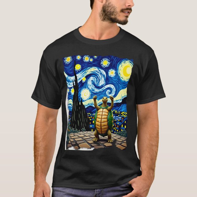 Camisa de Tartaruga Artística  Tartaruga Noite Est (Frente)