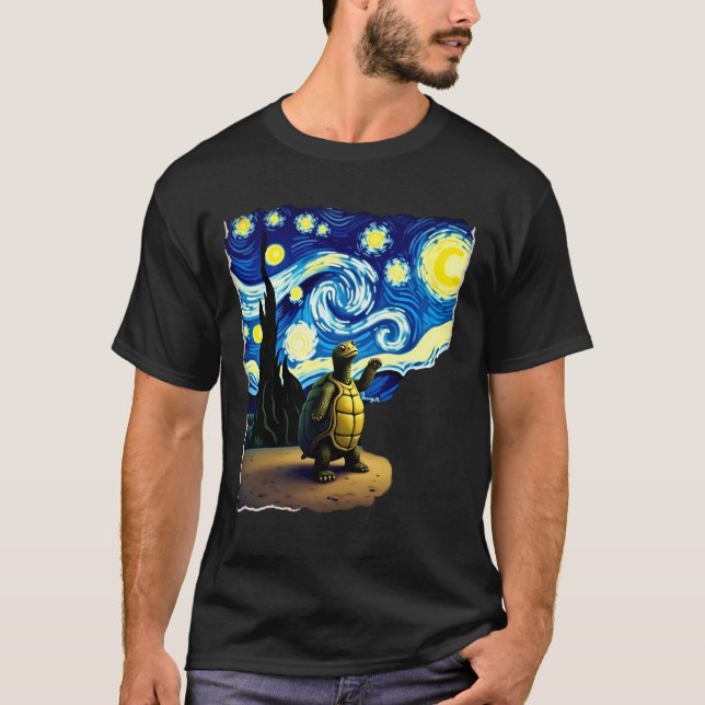 Camisa de Tartaruga Artística  Tartaruga Noite Est (Frente)