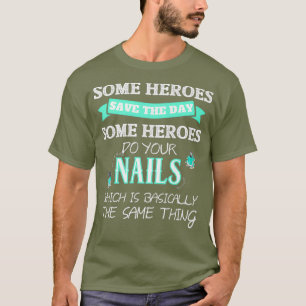 Camisa de tecnologia de unhas para técnicos engraç