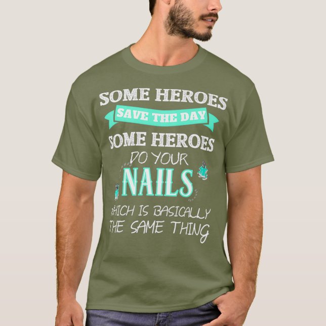 Camisa de tecnologia de unhas para técnicos engraç (Frente)