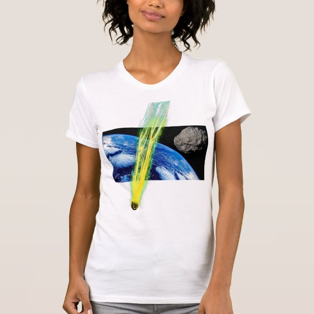 Camisa de terra asteroide feminina (Frente)