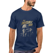 Camisa de Terror com Folha Dourada do Homem Invisí